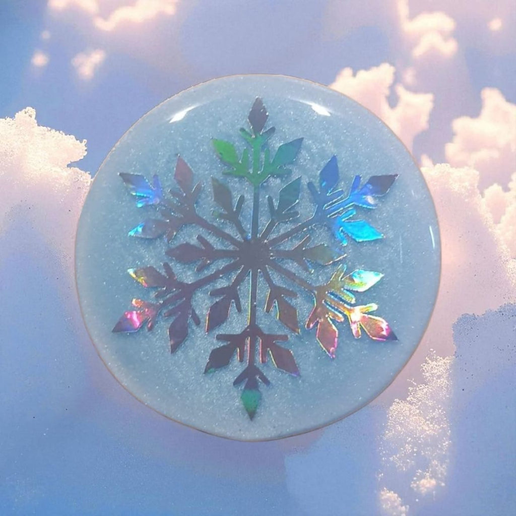 Holographic Snowflake Phone Grip