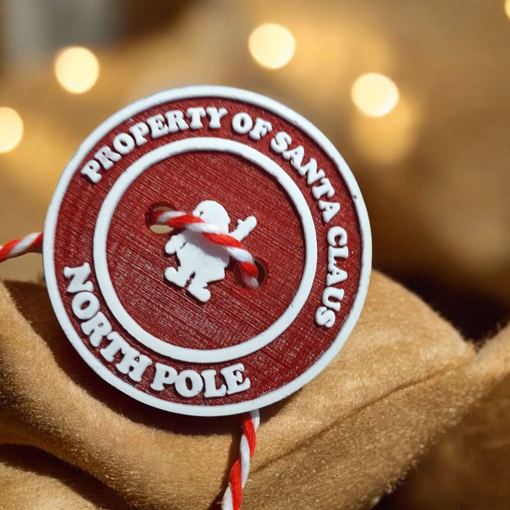 Santa’s Lost Button – Resin Christmas Keepsake for Kids with Card, Magical Holiday Gift, Stocking Stuffer