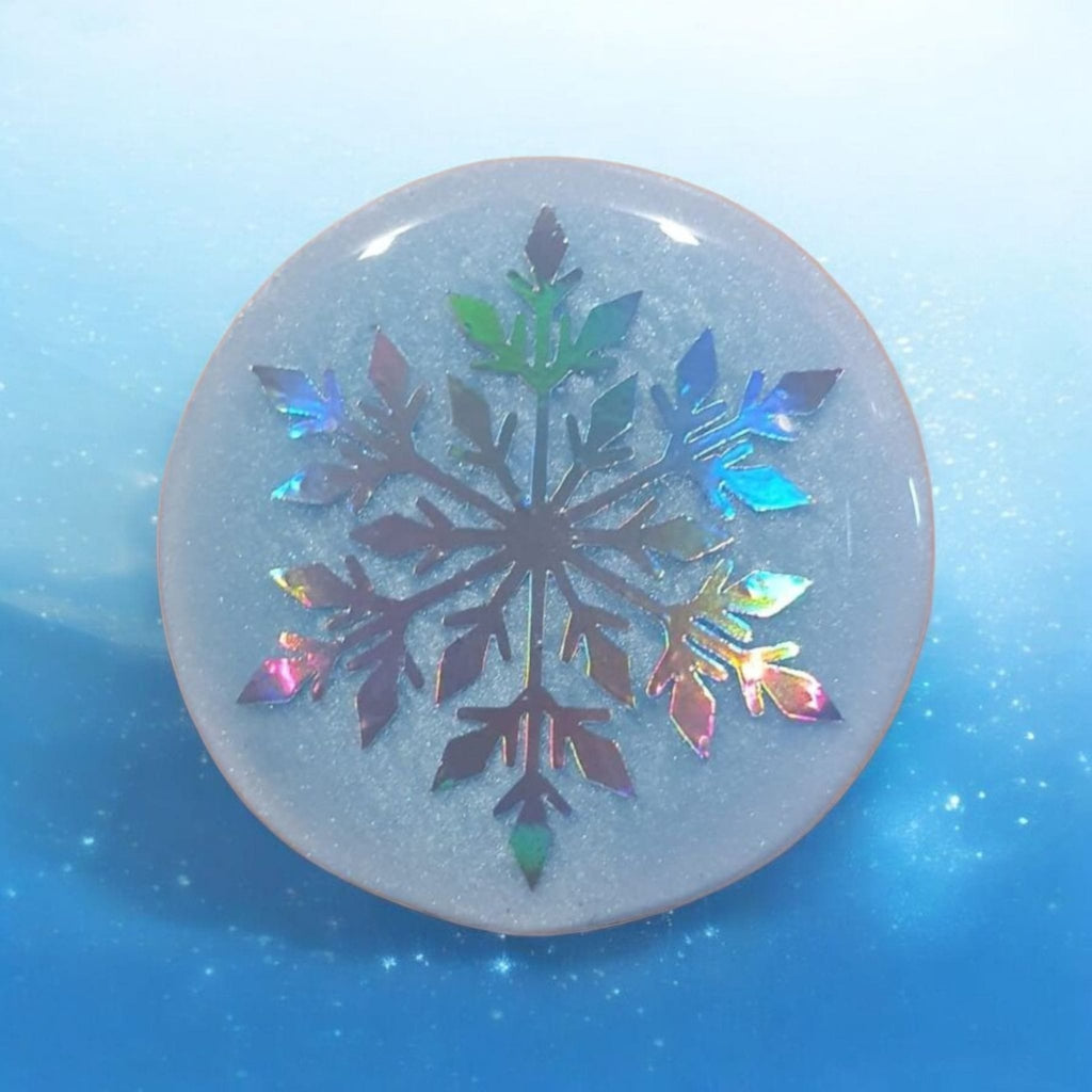 Holographic Snowflake Phone Grip