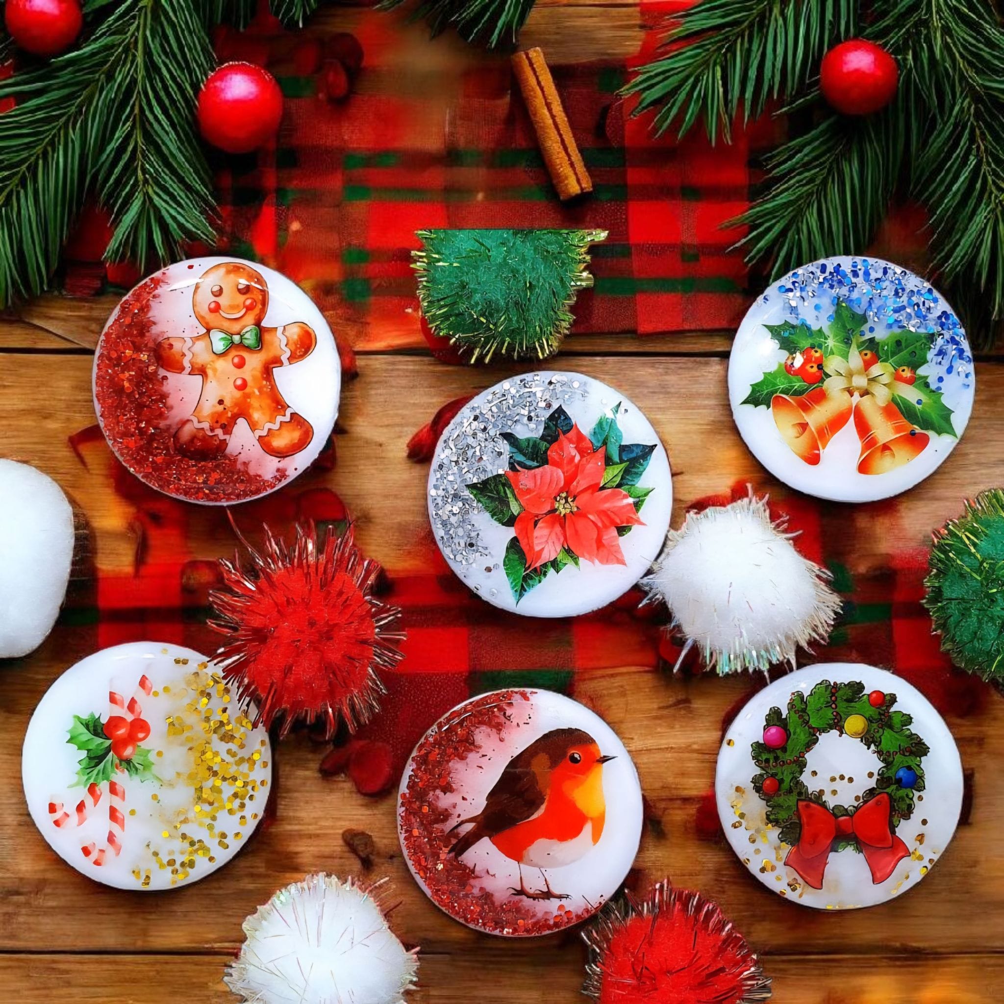 Christmas Phone Grips, Kindle Grips – 6 Festive Designs, MagSafe & Adhesive Options, Gift Included, Stocking Stuffer