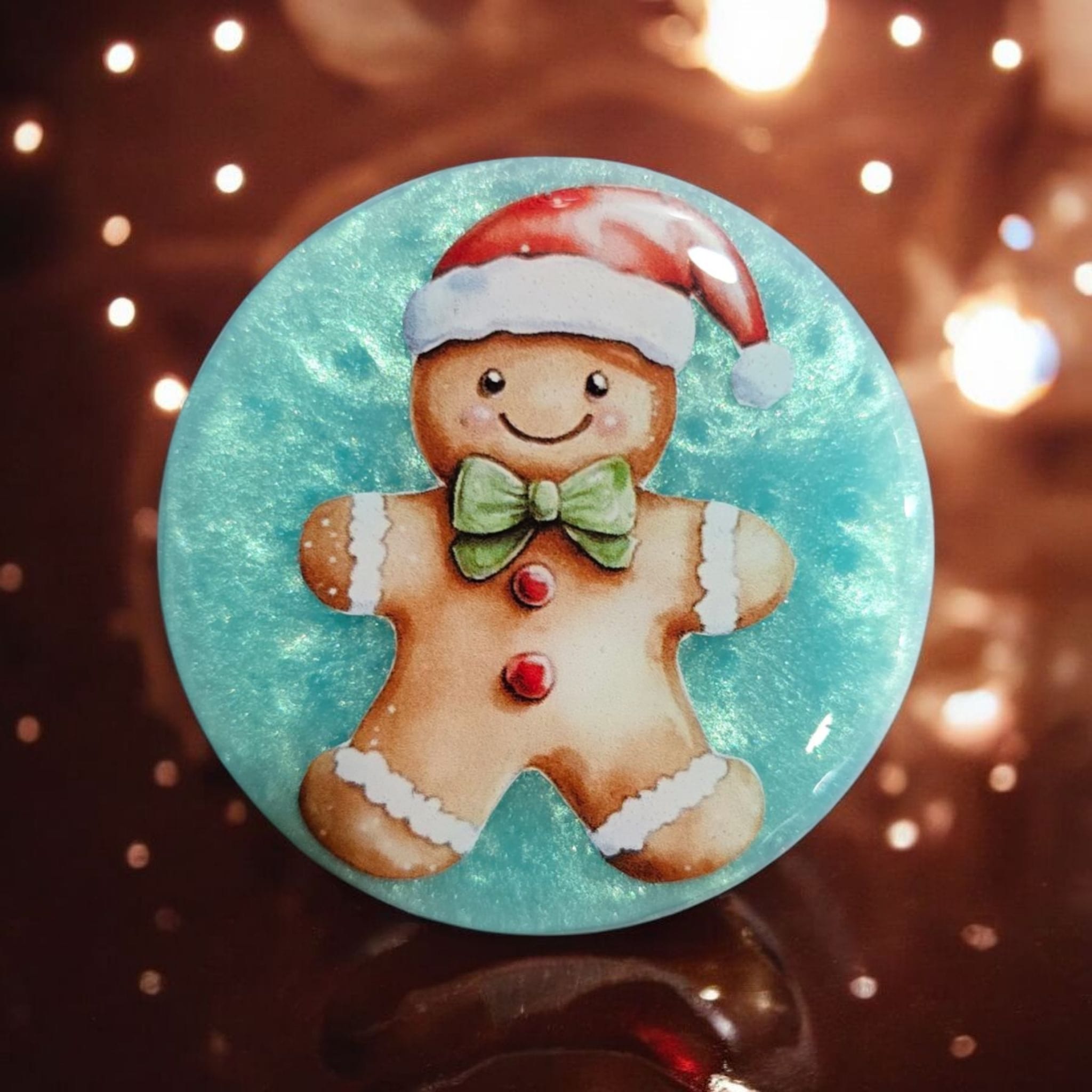 Gingerbread Man Phone Grip – Cute Christmas Design, MagSafe & Adhesive Options, Festive Stocking Stuffer