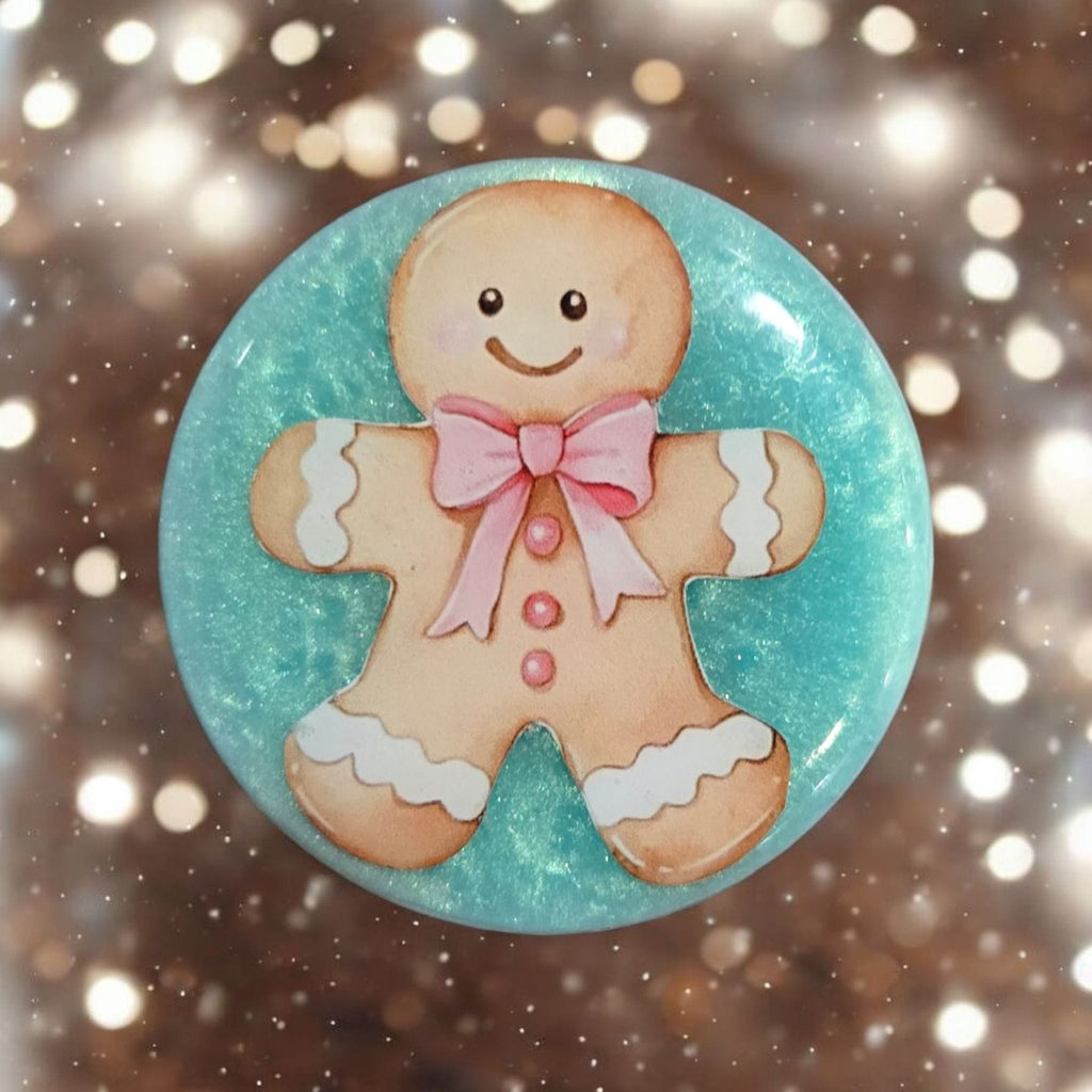 Gingerbread Man Phone Grip – Cute Christmas Design, MagSafe & Adhesive Options, Festive Stocking Stuffer