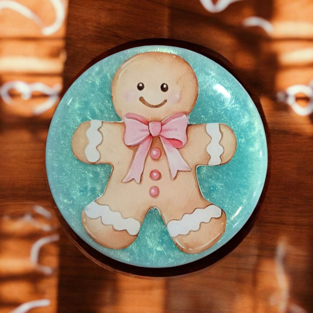 Gingerbread Man Phone Grip – Cute Christmas Design, MagSafe & Adhesive Options, Festive Stocking Stuffer