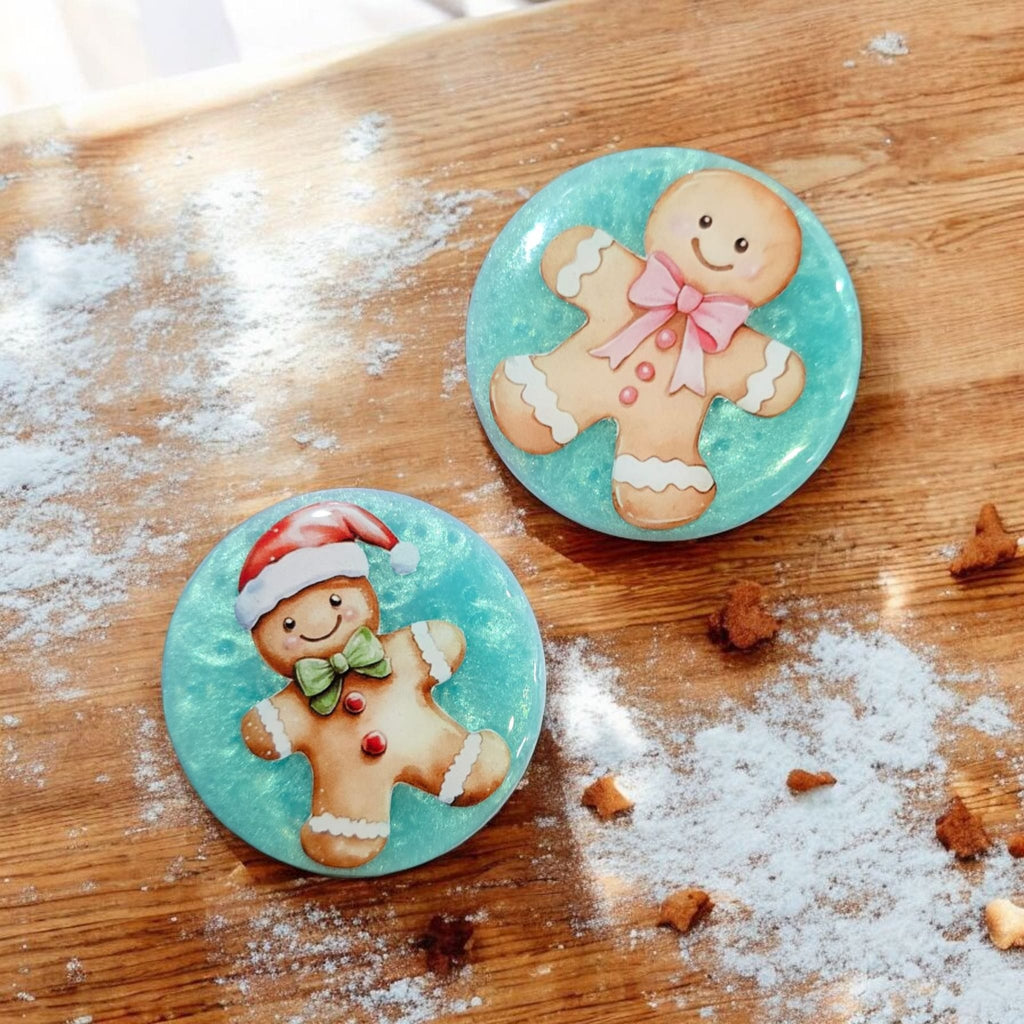 Gingerbread Man Phone Grip – Cute Christmas Design, MagSafe & Adhesive Options, Festive Stocking Stuffer