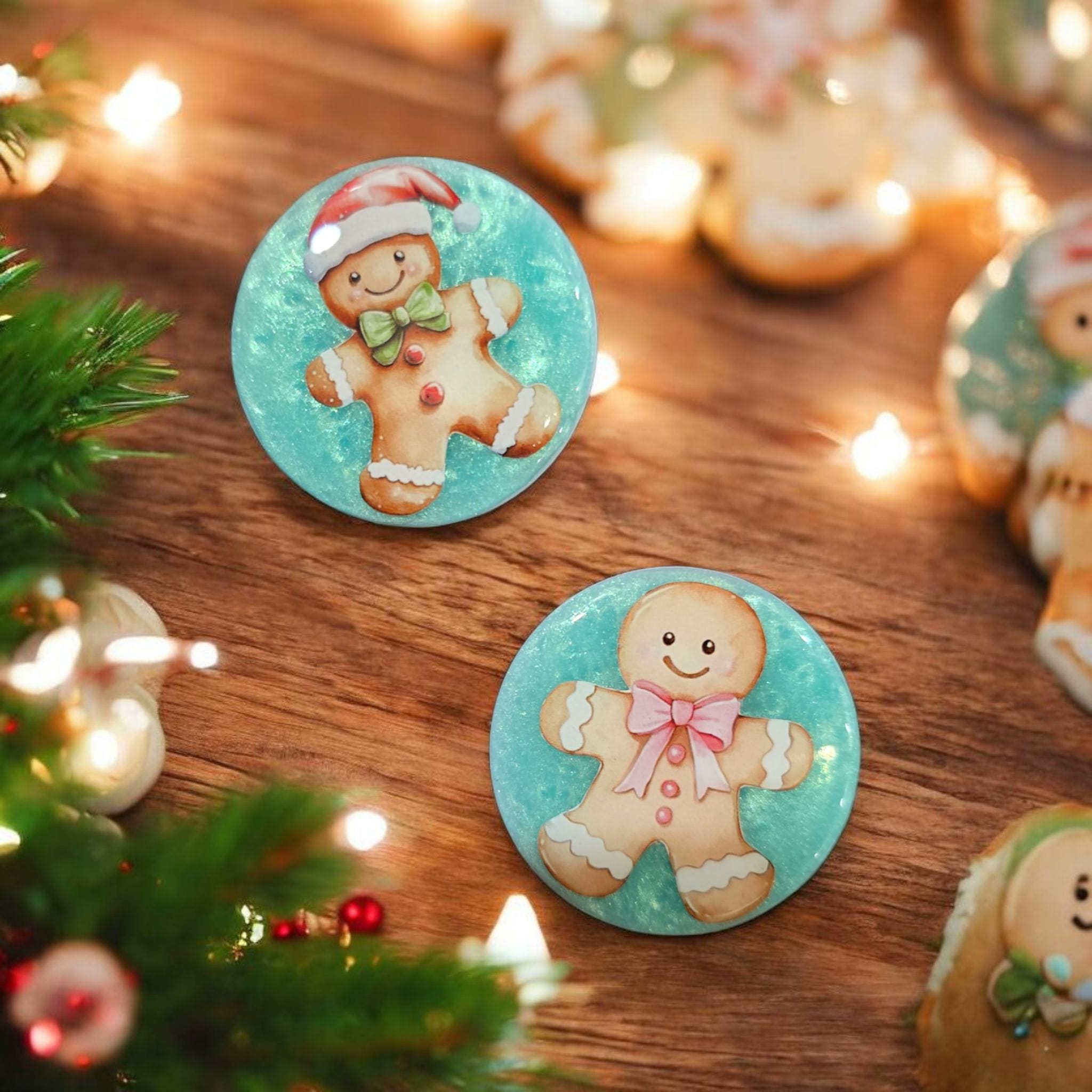 Gingerbread Man Phone Grip – Cute Christmas Design, MagSafe & Adhesive Options, Festive Stocking Stuffer