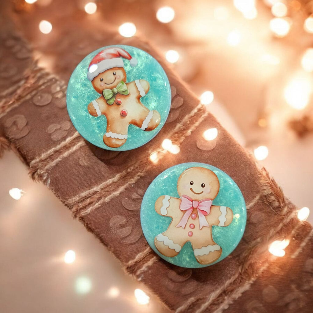 Gingerbread Man Phone Grip – Cute Christmas Design, MagSafe & Adhesive Options, Festive Stocking Stuffer