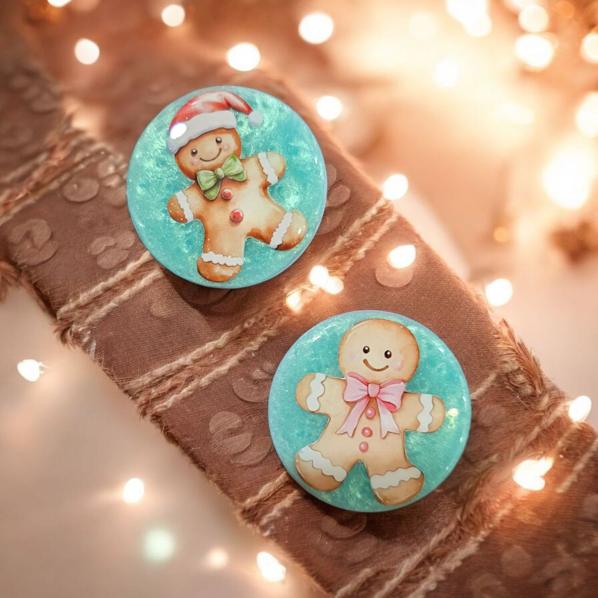 Gingerbread Man Phone Grip – Cute Christmas Design, MagSafe & Adhesive Options, Festive Stocking Stuffer